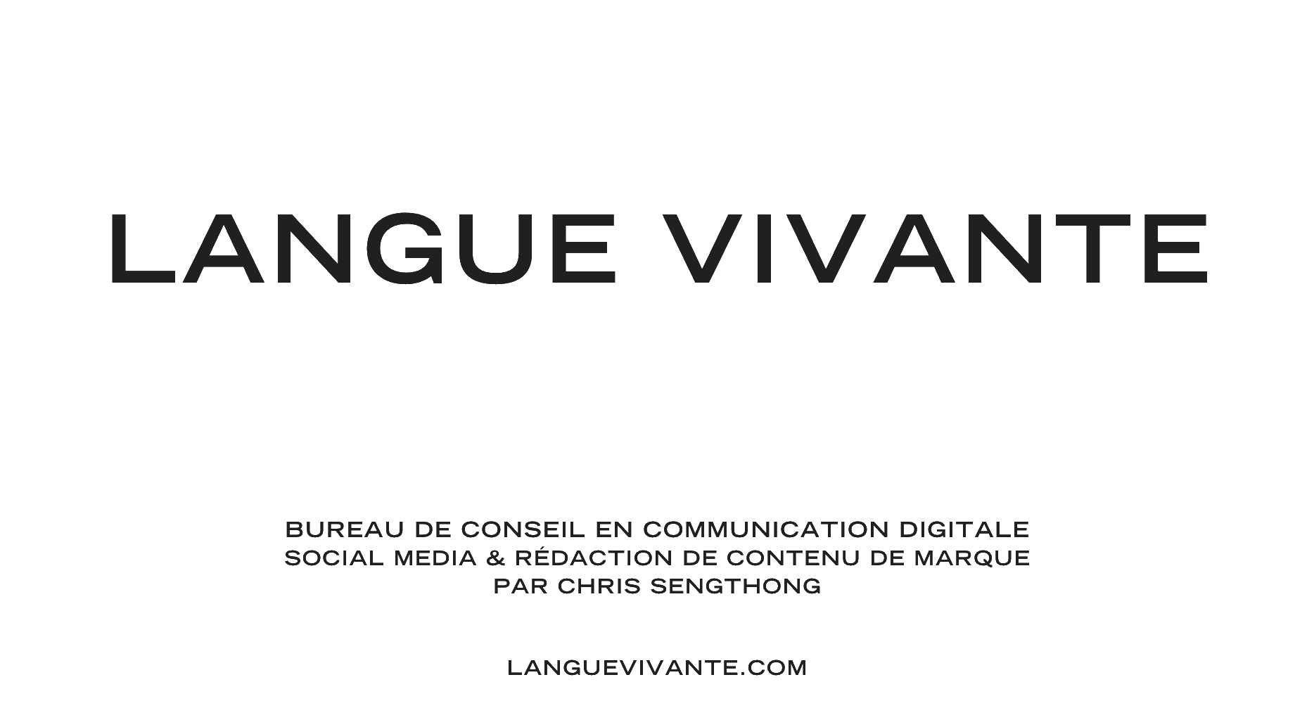 LANGUE VIVANTE